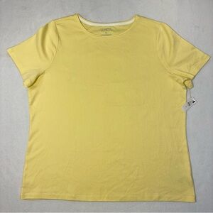 Talbots The Talbots Tee NWT Women Size 2X Yellow Pima Cotton Comfortable Classic